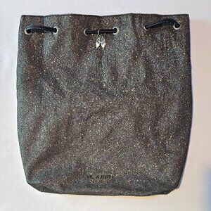 Victoria's Secret Drawstring Backpack Silver Glitter